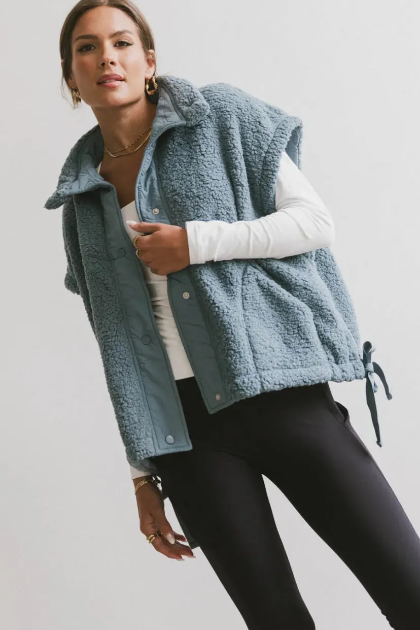 Tops | Vests>Bohme Johanna Sherpa Vest in Blue