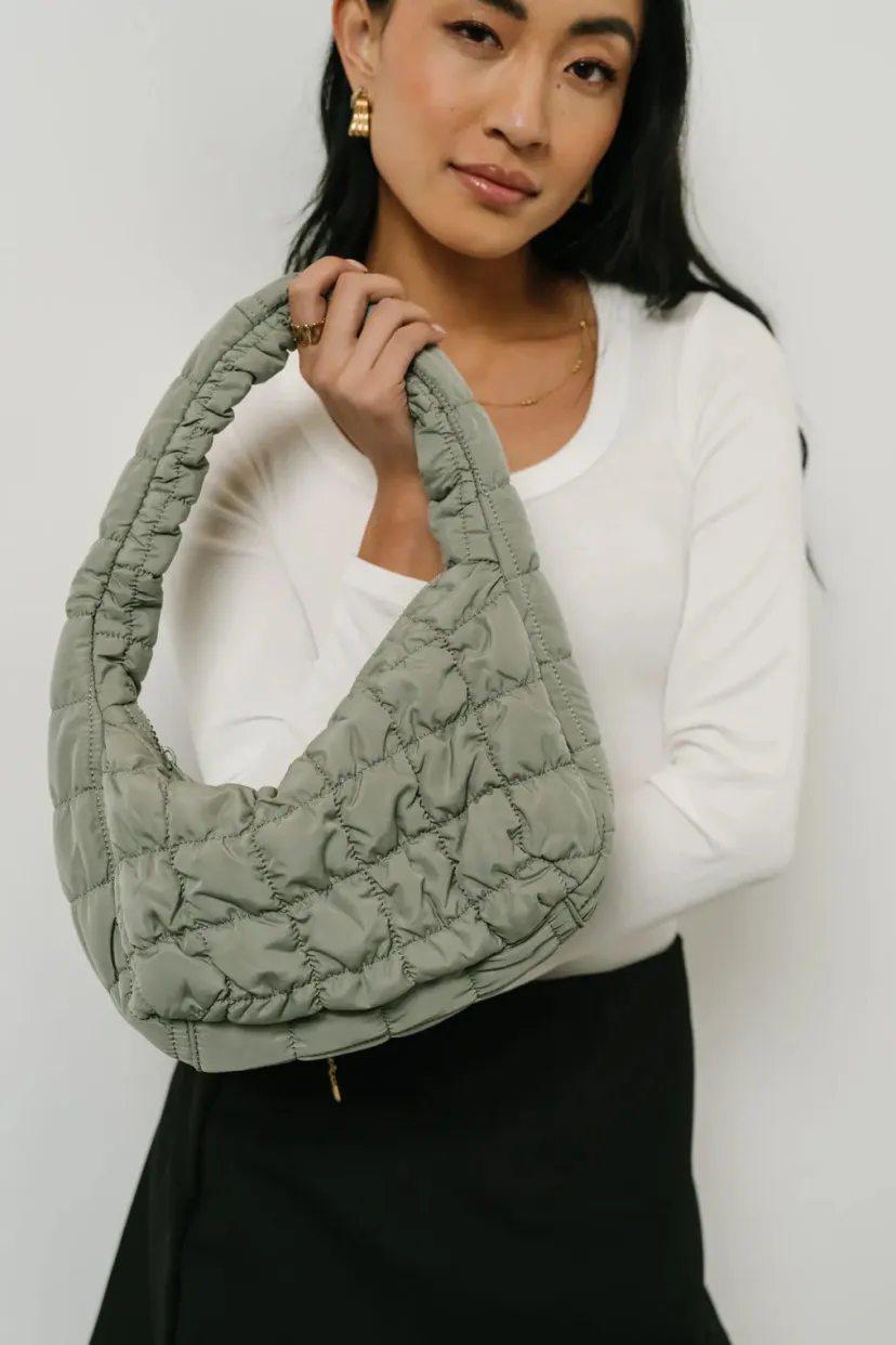 Bags>Bohme Julia Quilted Bag in Sage