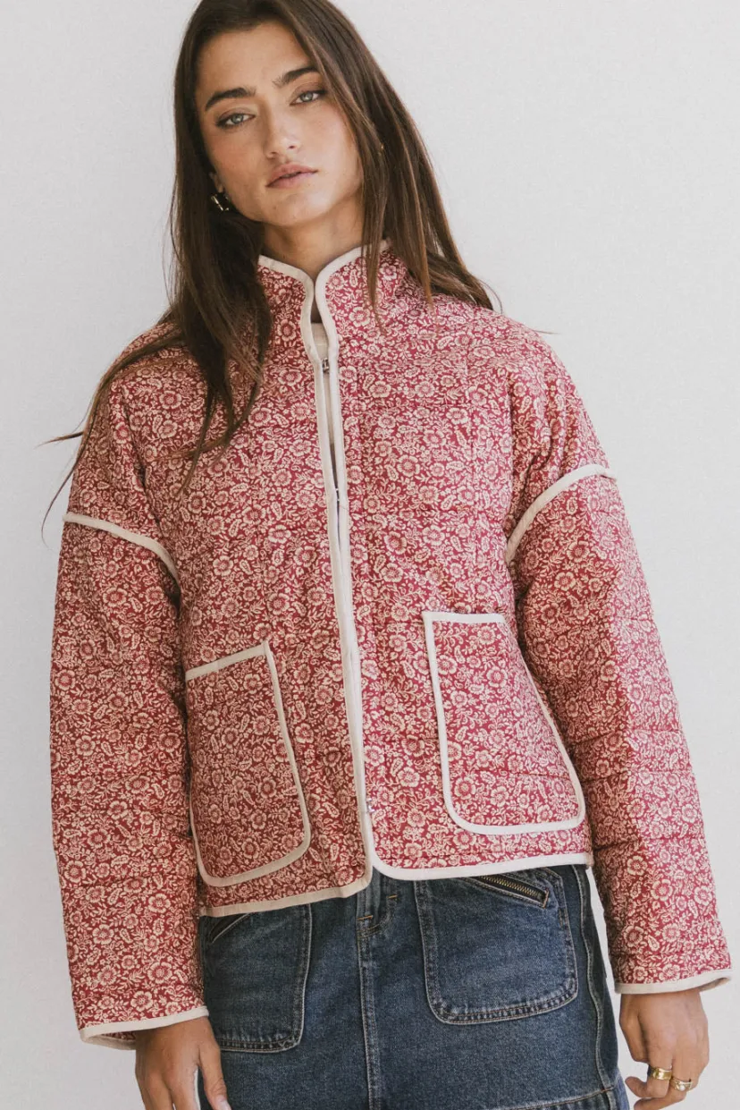 Jackets>Bohme Kadee Quilted Jacket in Burgundy