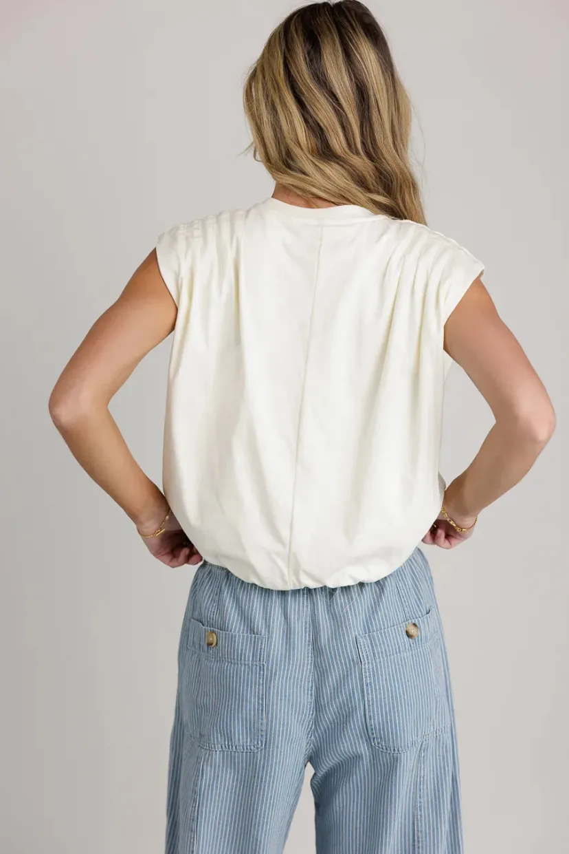 Tops | Tees & Tanks>Bohme Kaidence Muscle Tee in - FINAL SALE Ivory