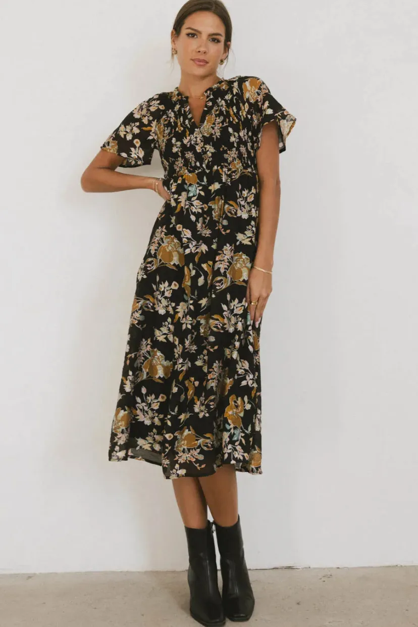 Dresses | Midi Dresses>Bohme Kaitlyn Floral Midi Dress