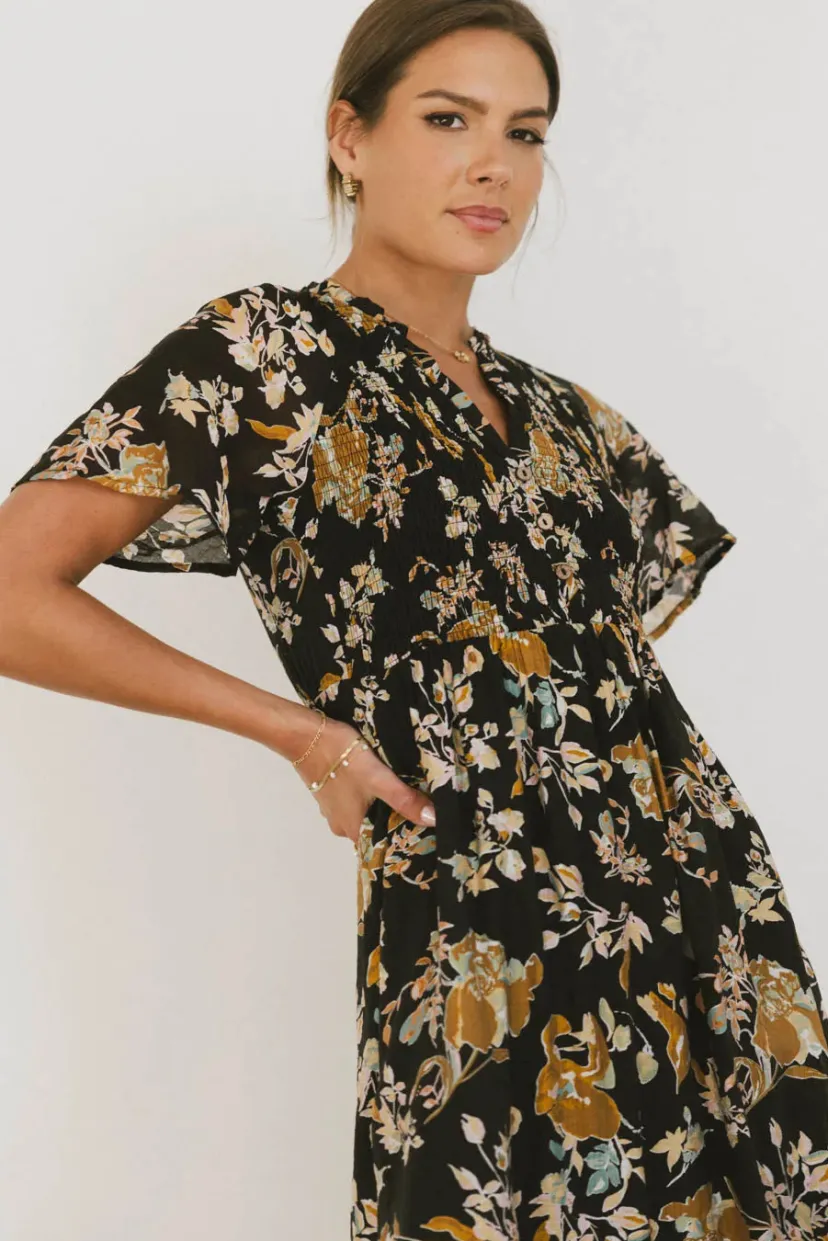 Dresses | Midi Dresses>Bohme Kaitlyn Floral Midi Dress