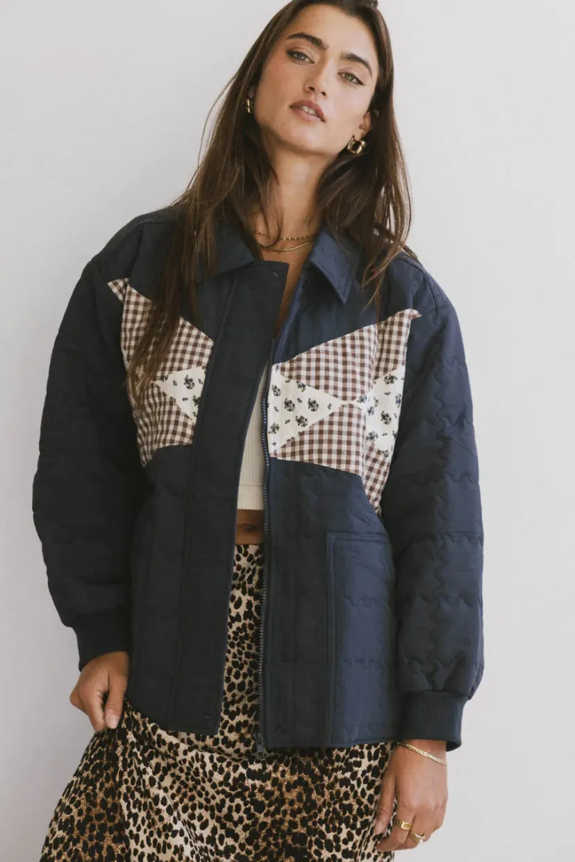 Tops | Jackets>Bohme Karlie Quilted Jacket in Navy