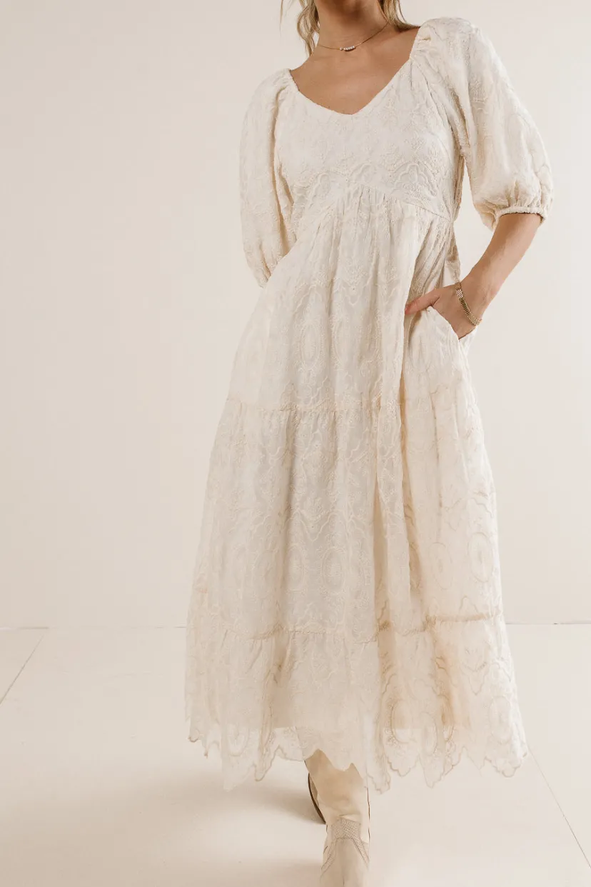 Dresses>Bohme Kay Embroidered Dress in Natural