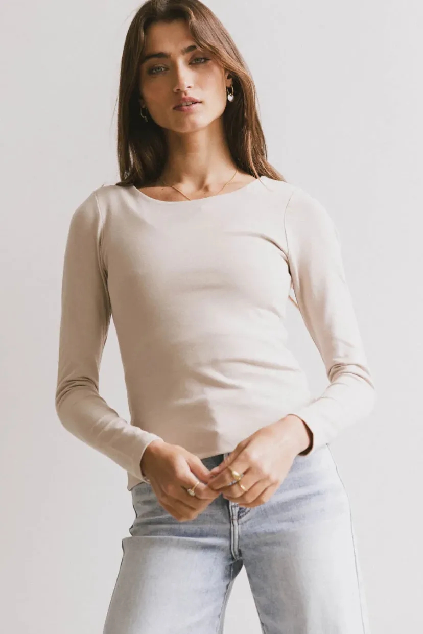 Tops | Essentials>Bohme Kendra Basic Top in Fog