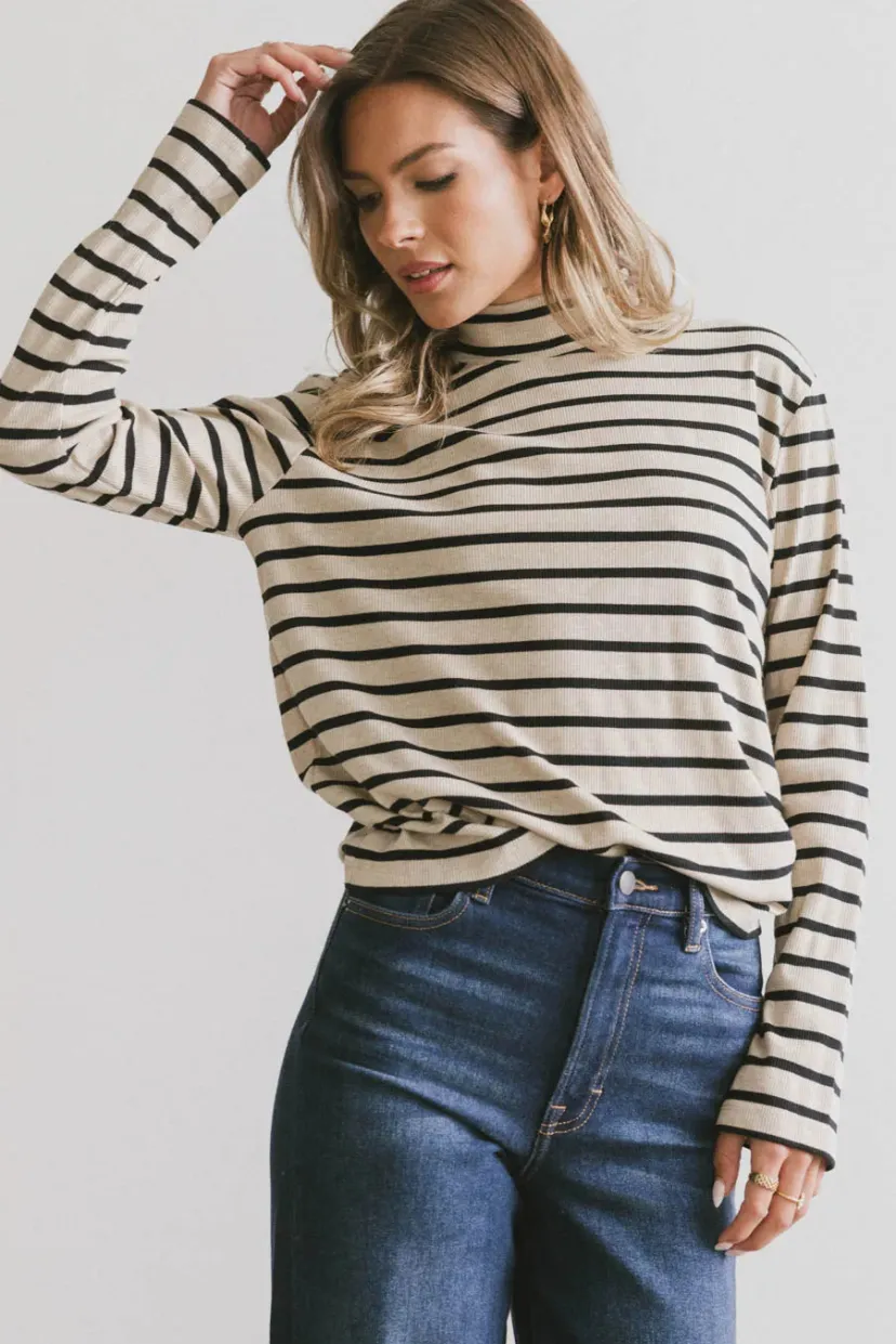 Tops>Bohme Kess Knit Top in Taupe