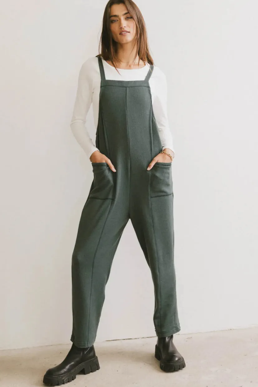 Dresses | Jumpsuits & Overalls>Bohme Kestrel Knit Overall in Moss