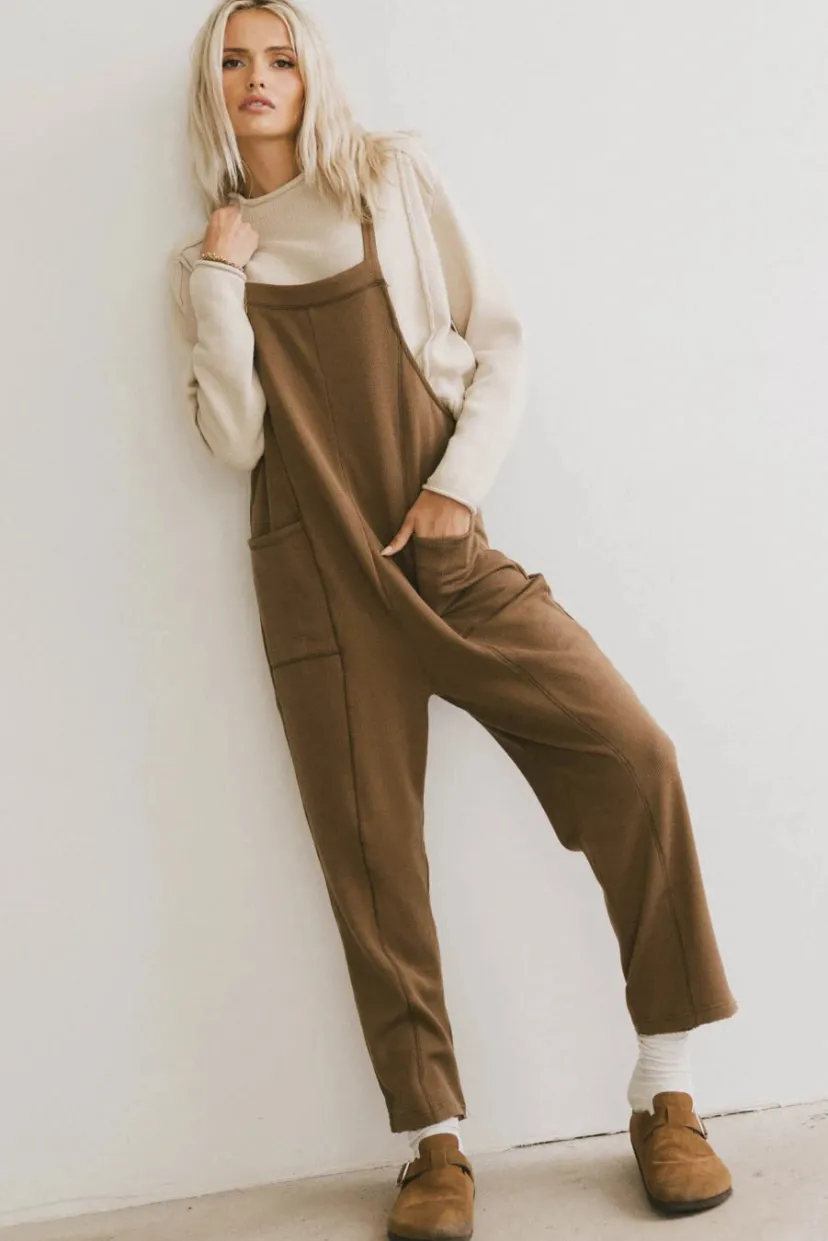 Dresses | Jumpsuits & Overalls>Bohme Kestrel Knit Overalls in Mocha