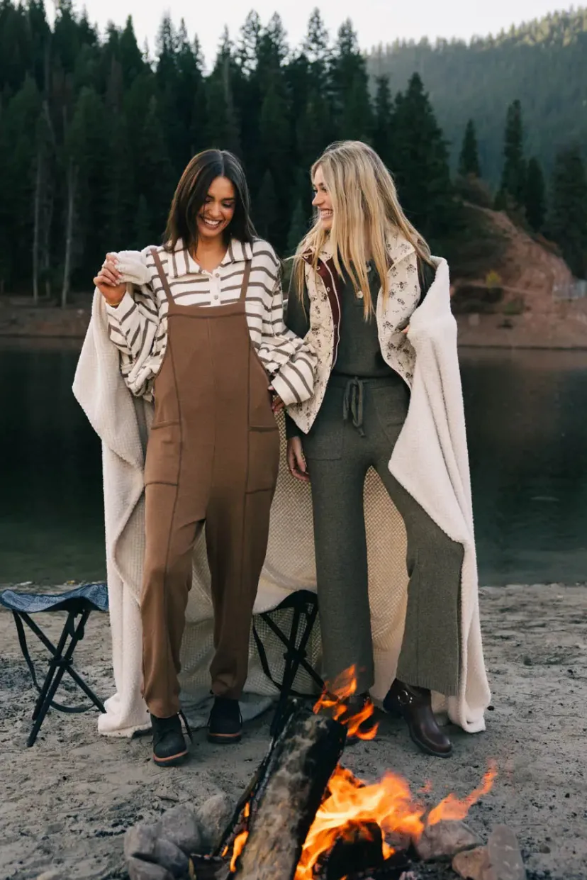 Dresses | Jumpsuits & Overalls>Bohme Kestrel Knit Overalls in Mocha