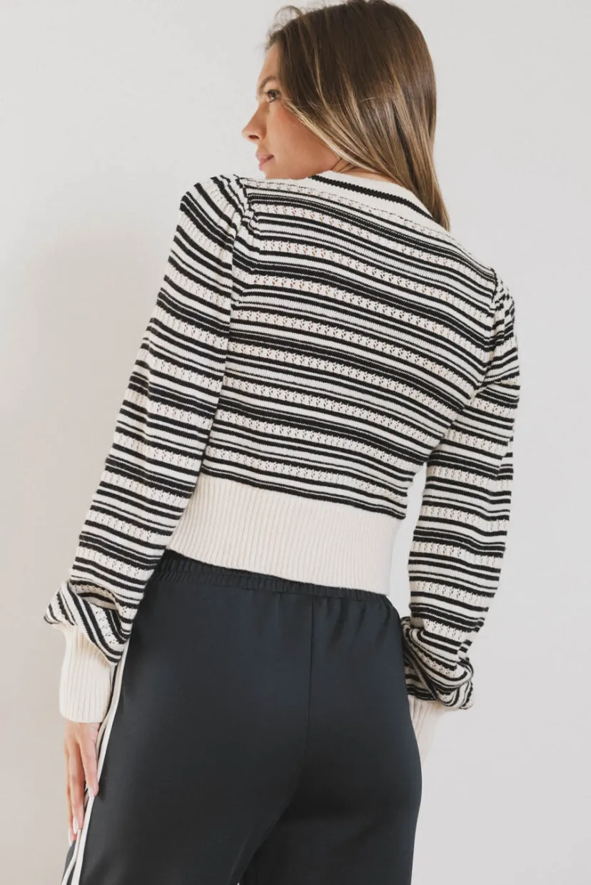 Sweaters | Cardigans>Bohme Kiara Striped Cardigan