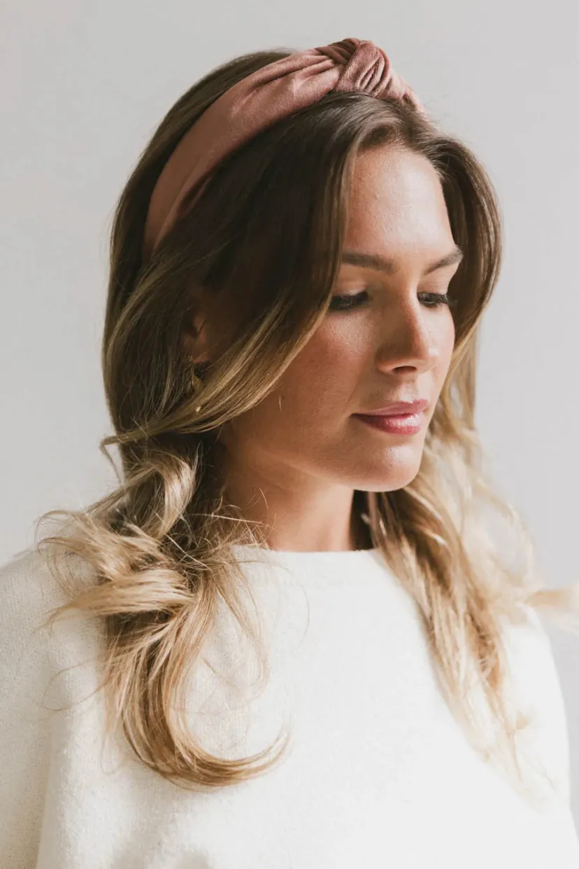 Hair Accessories>Bohme Knot Headband in Blush