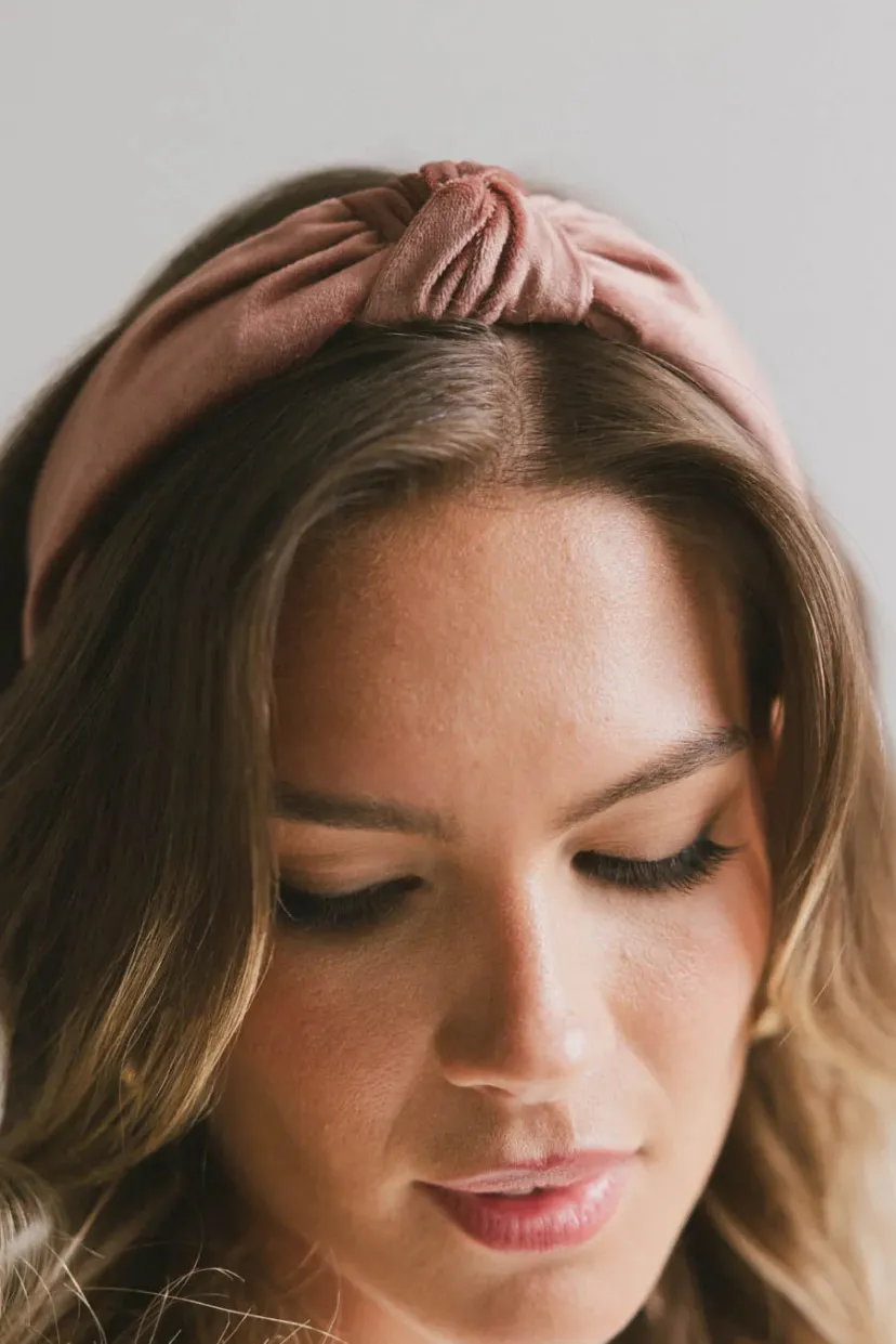 Hair Accessories>Bohme Knot Headband in Blush