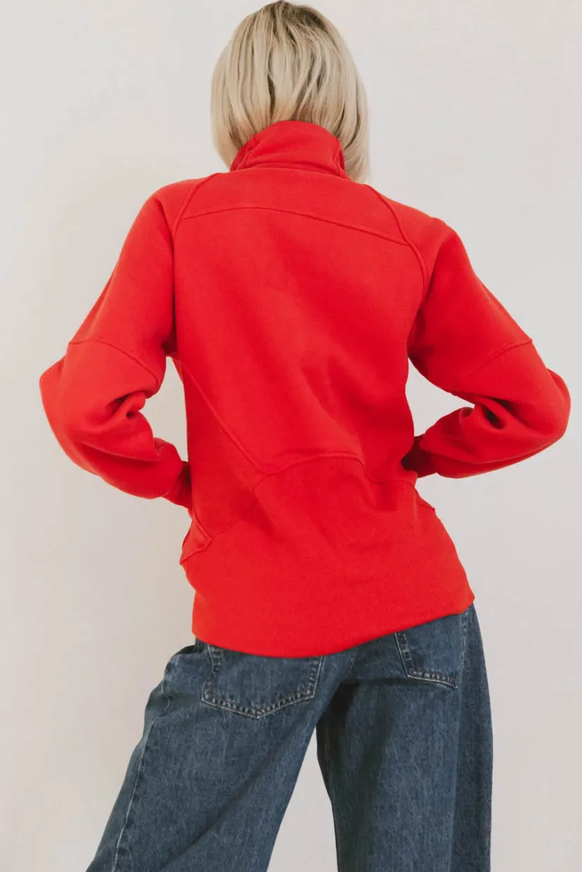 Tops | Jackets>Bohme Krista Half Zip in Red