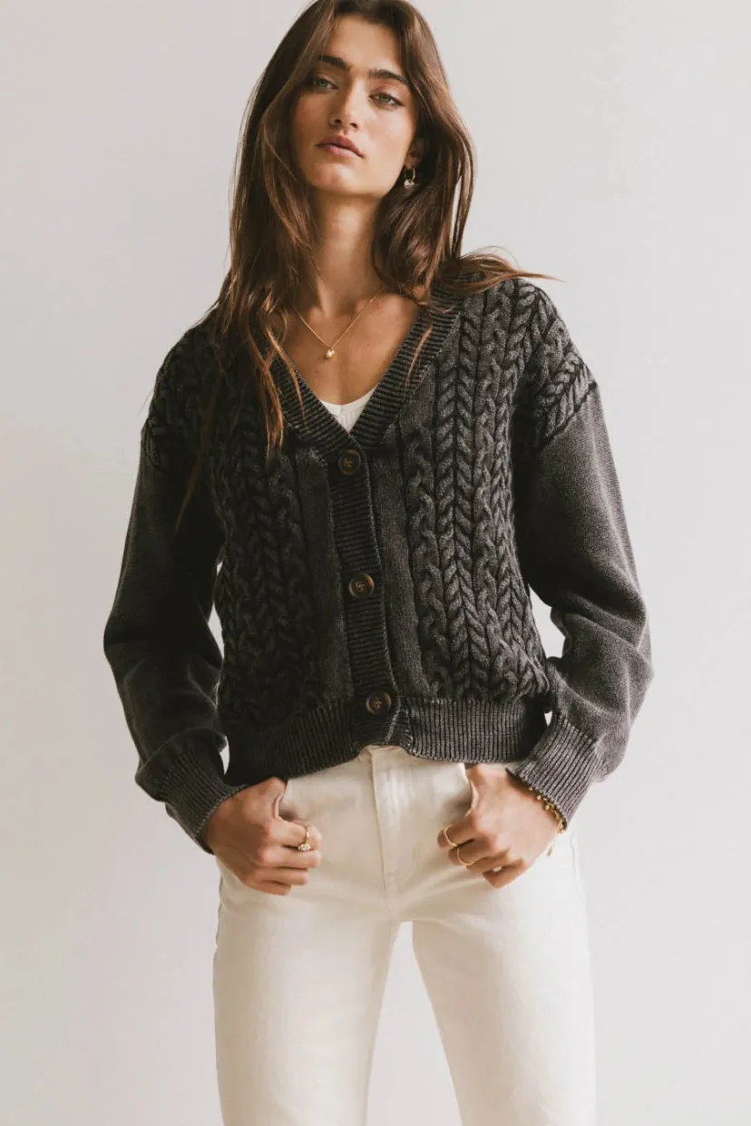 Tops | Sweaters>Bohme Lane Cable Knit Cardigan