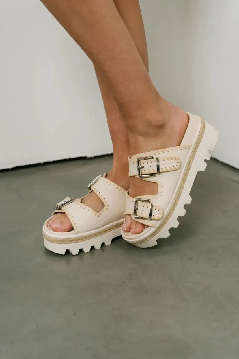 Shoes>Bohme Laura Woven Sandals in Bone