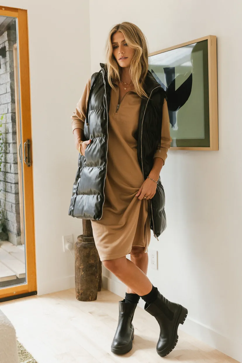 Vests>Bohme Layla Puffer Vest in Black