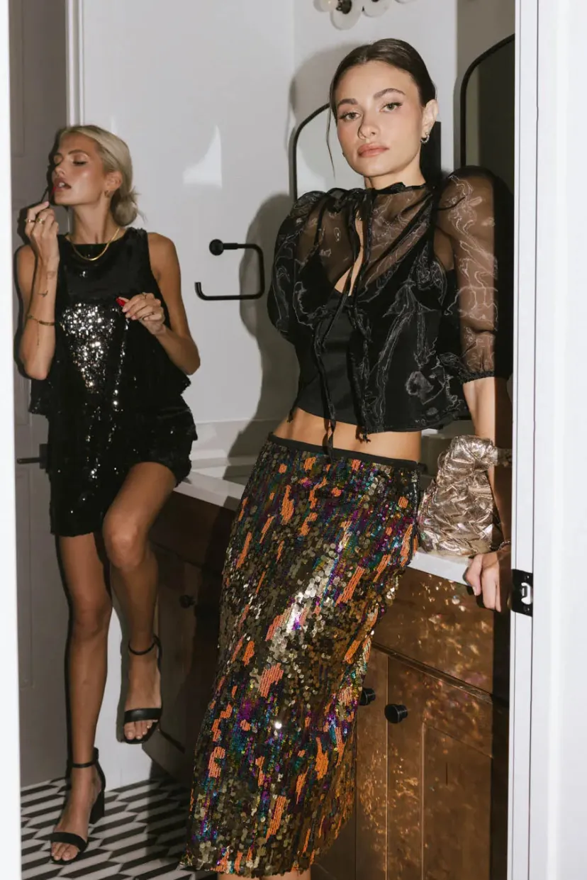 Skirts | All Bottoms>Bohme Layla Sequin Skirt