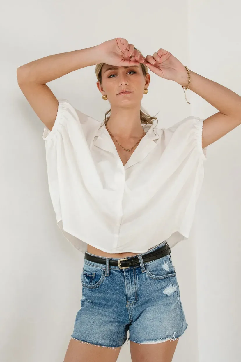 Tops | Blouses>Bohme Layne Collared Top - FINAL SALE