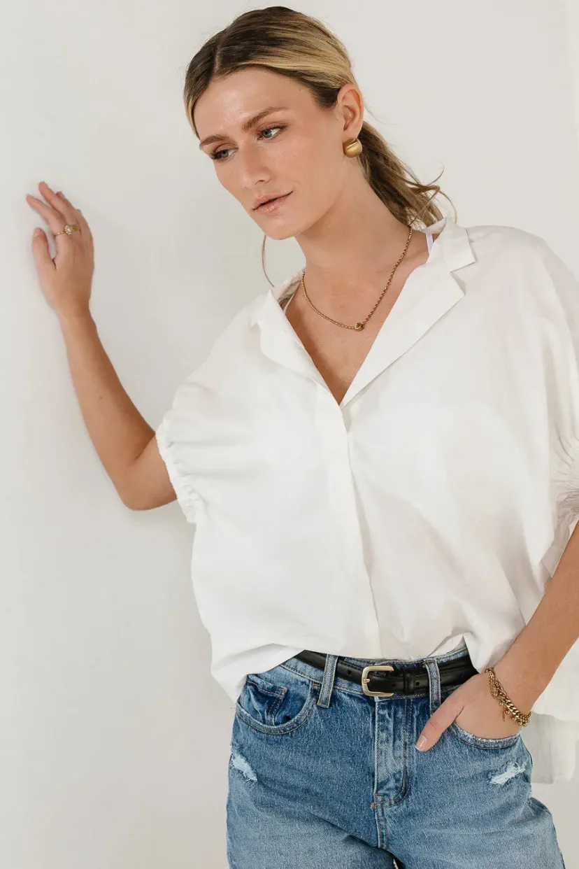 Tops | Blouses>Bohme Layne Collared Top - FINAL SALE