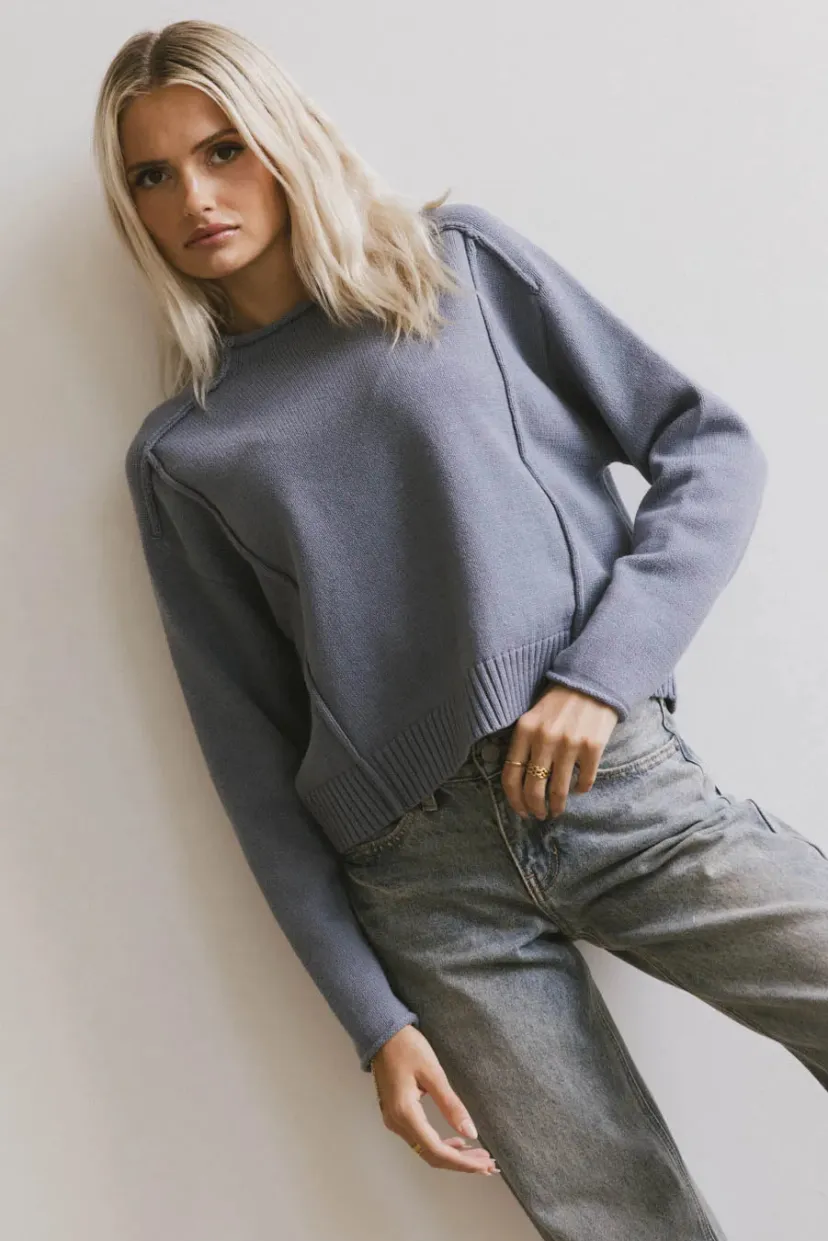 Tops | Sweaters>Bohme Leander Knit Sweater in Blue