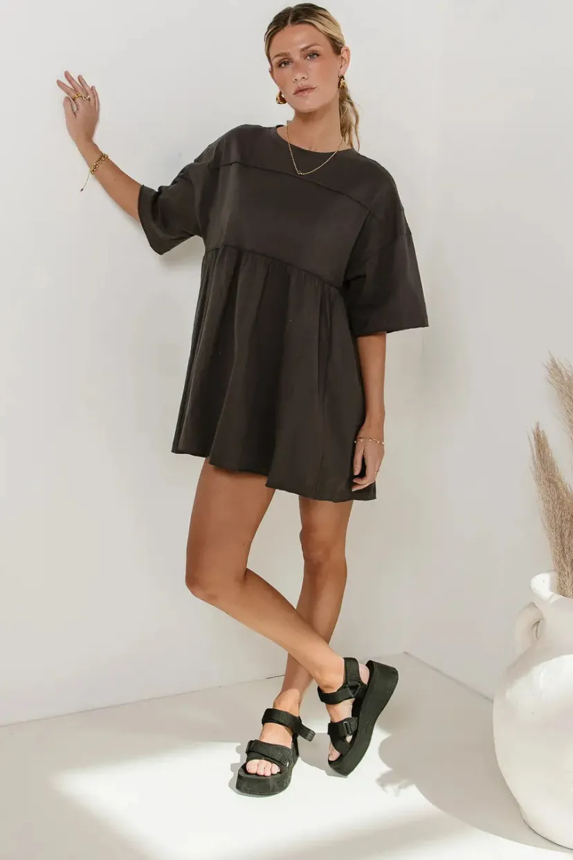 Dresses>Bohme Lennox Mini Dress in Grey