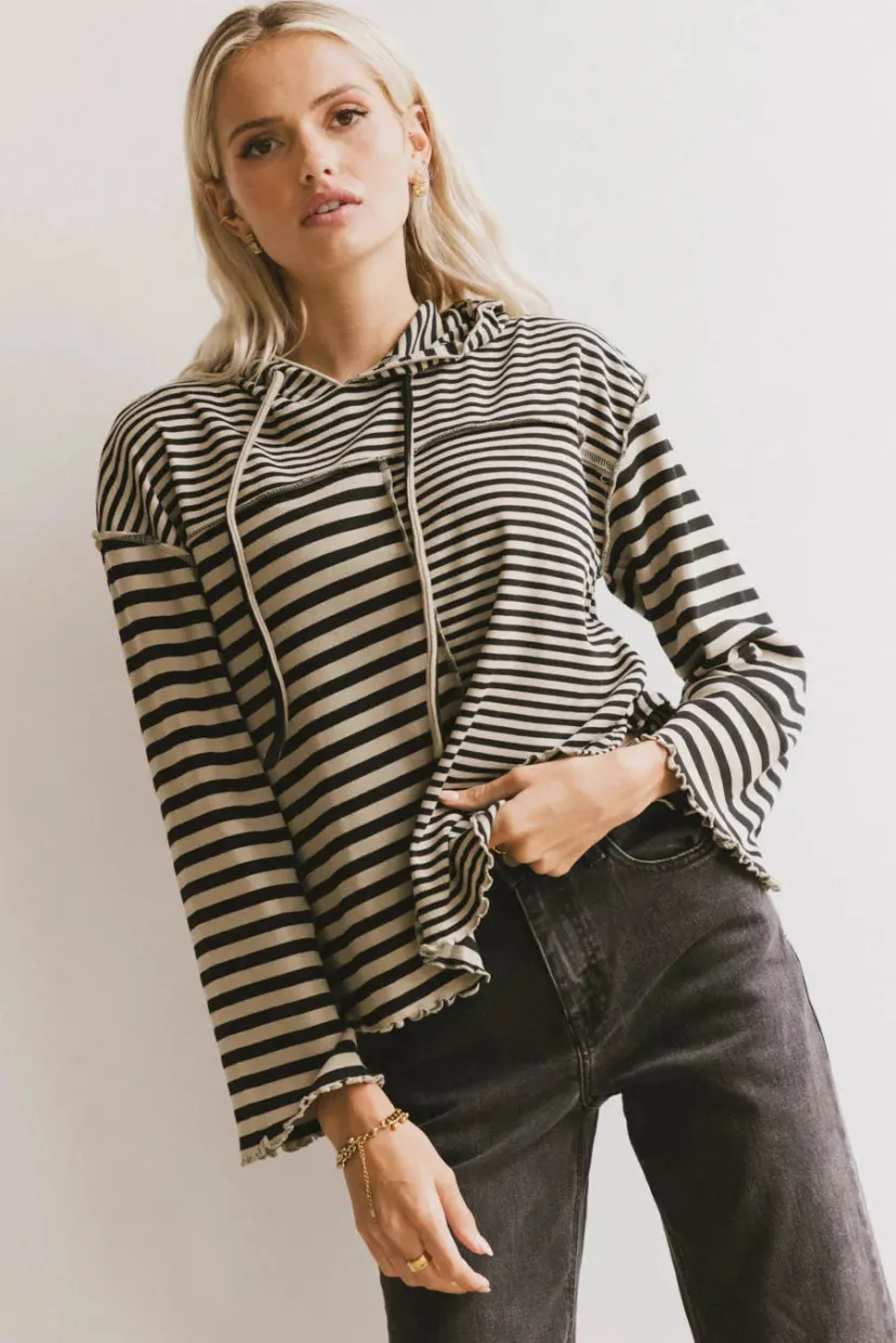 Tops>Bohme Libby Striped Hoodie