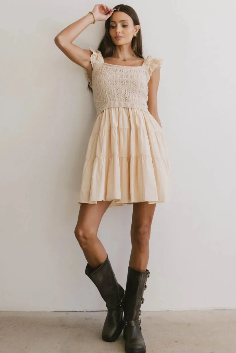 Dresses | Mini Dresses>Bohme Lindie Knit Bodice Mini Dress