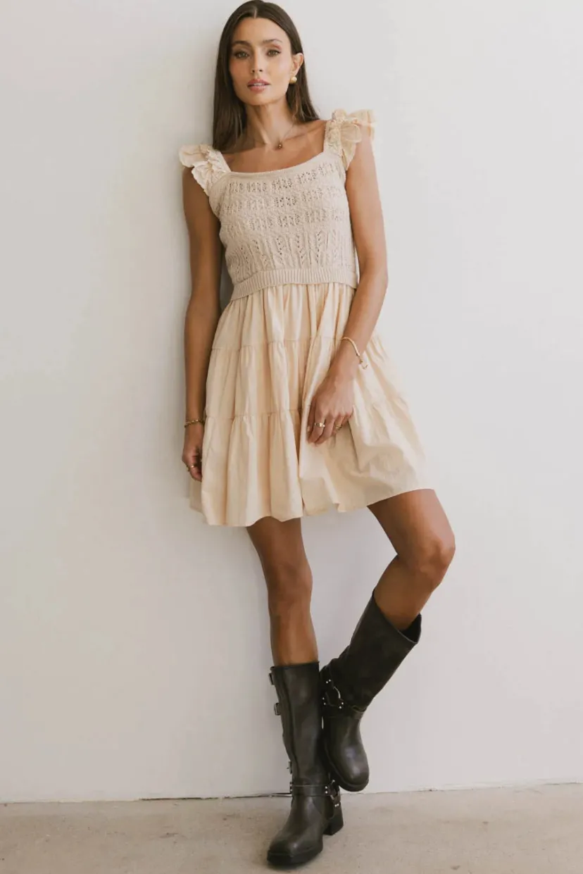 Dresses | Mini Dresses>Bohme Lindie Knit Bodice Mini Dress