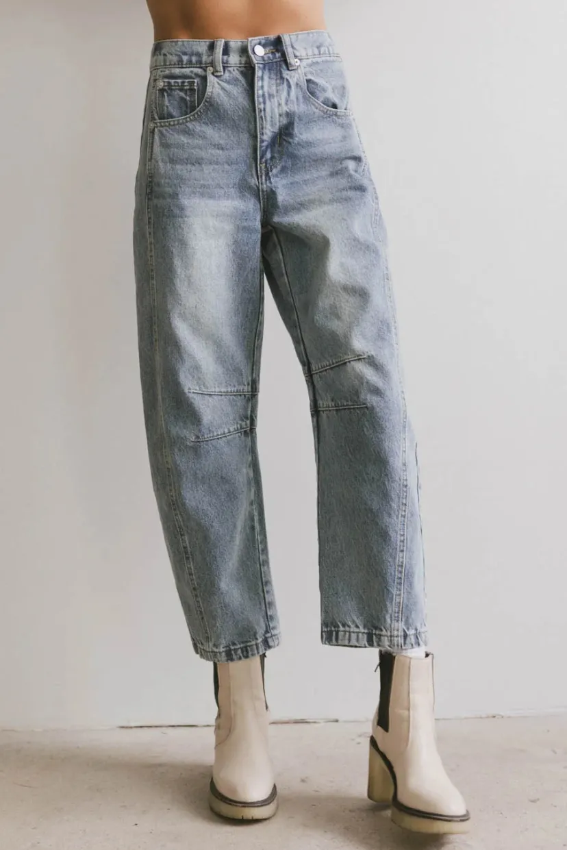 Denim | All Bottoms>Bohme Lisette Barrel Jean in Medium Wash Mediumwash