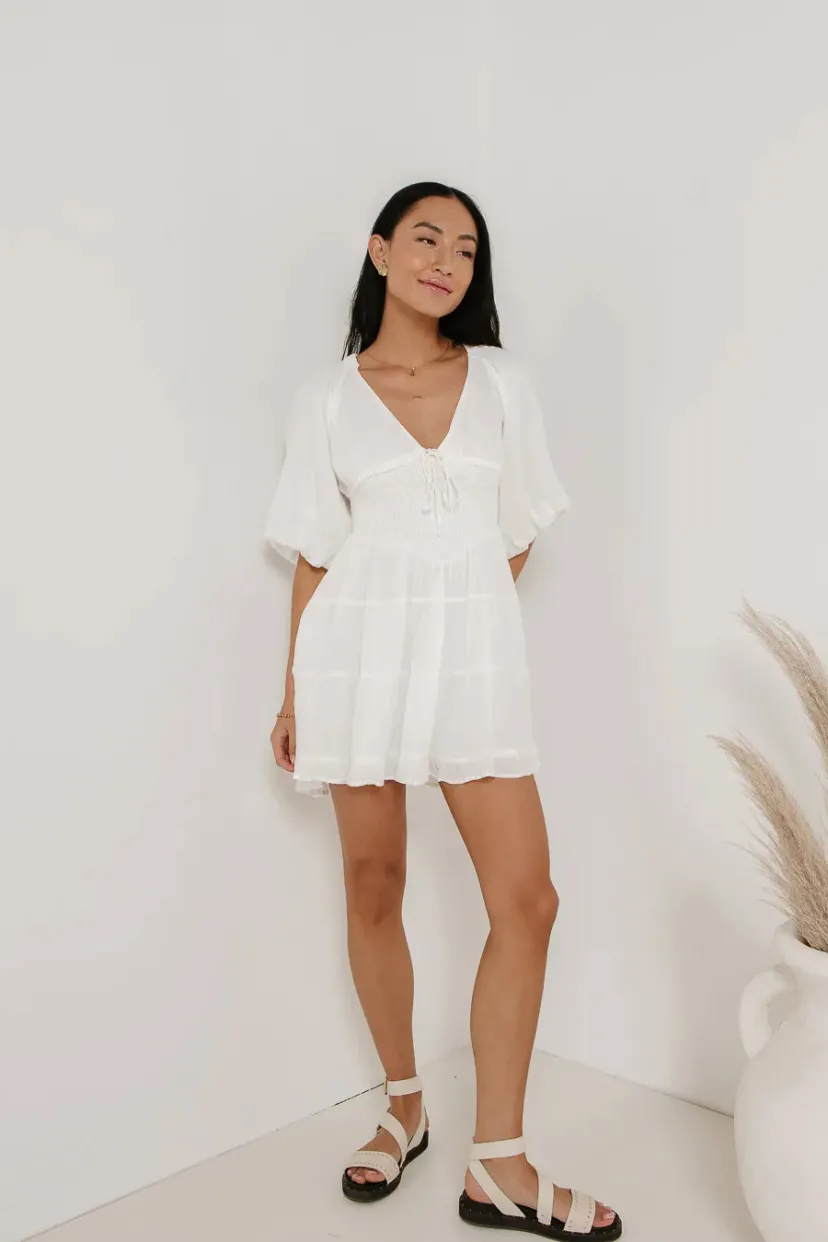 Dresses | Mini Dresses>Bohme Little Runaway Mini Dress in - FINAL SALE White