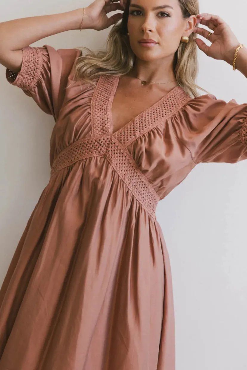 Dresses | Mini Dresses>Bohme Lorna Mini Dress in Rust