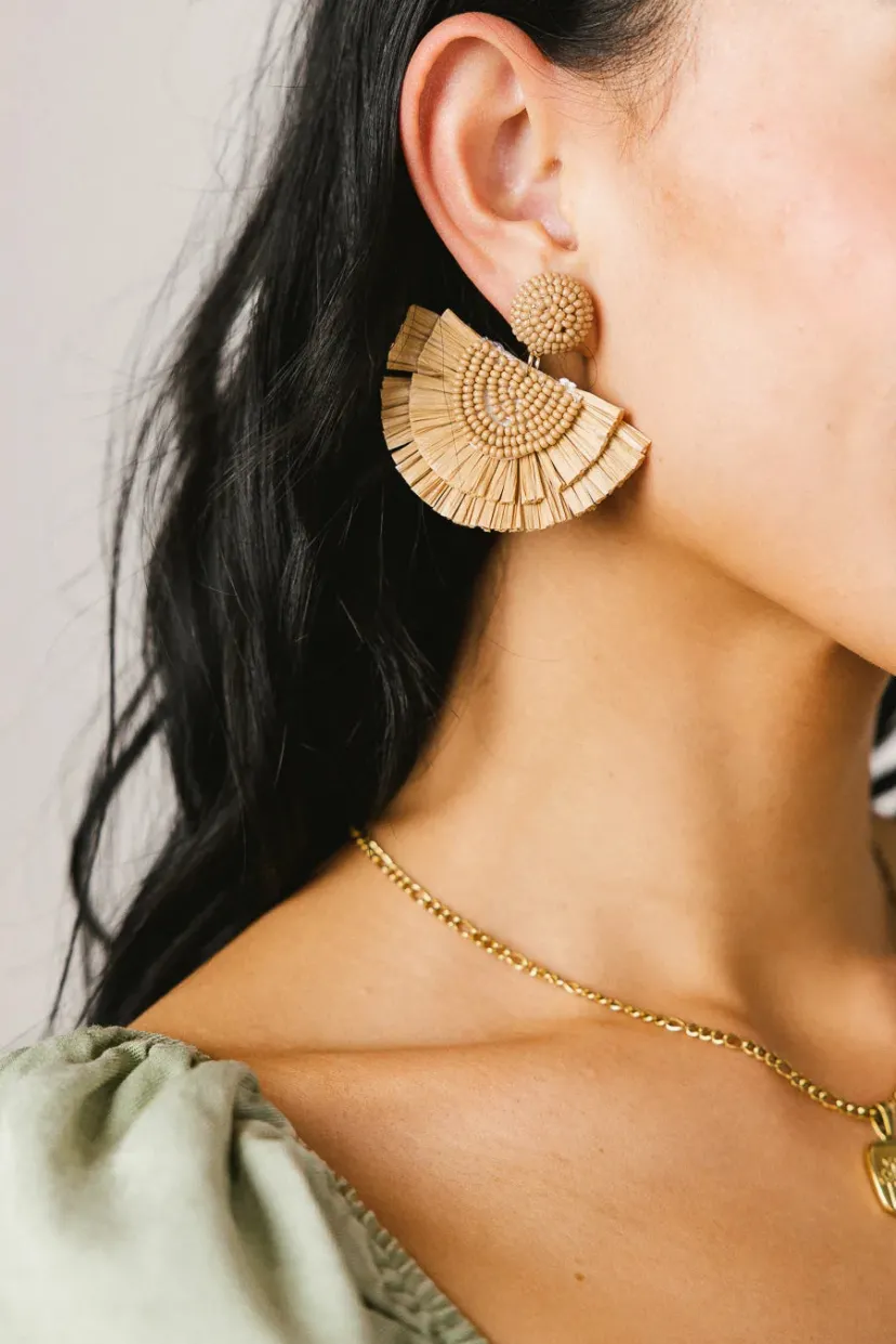 Jewelry>Bohme Lotay Beaded Fan Earrings