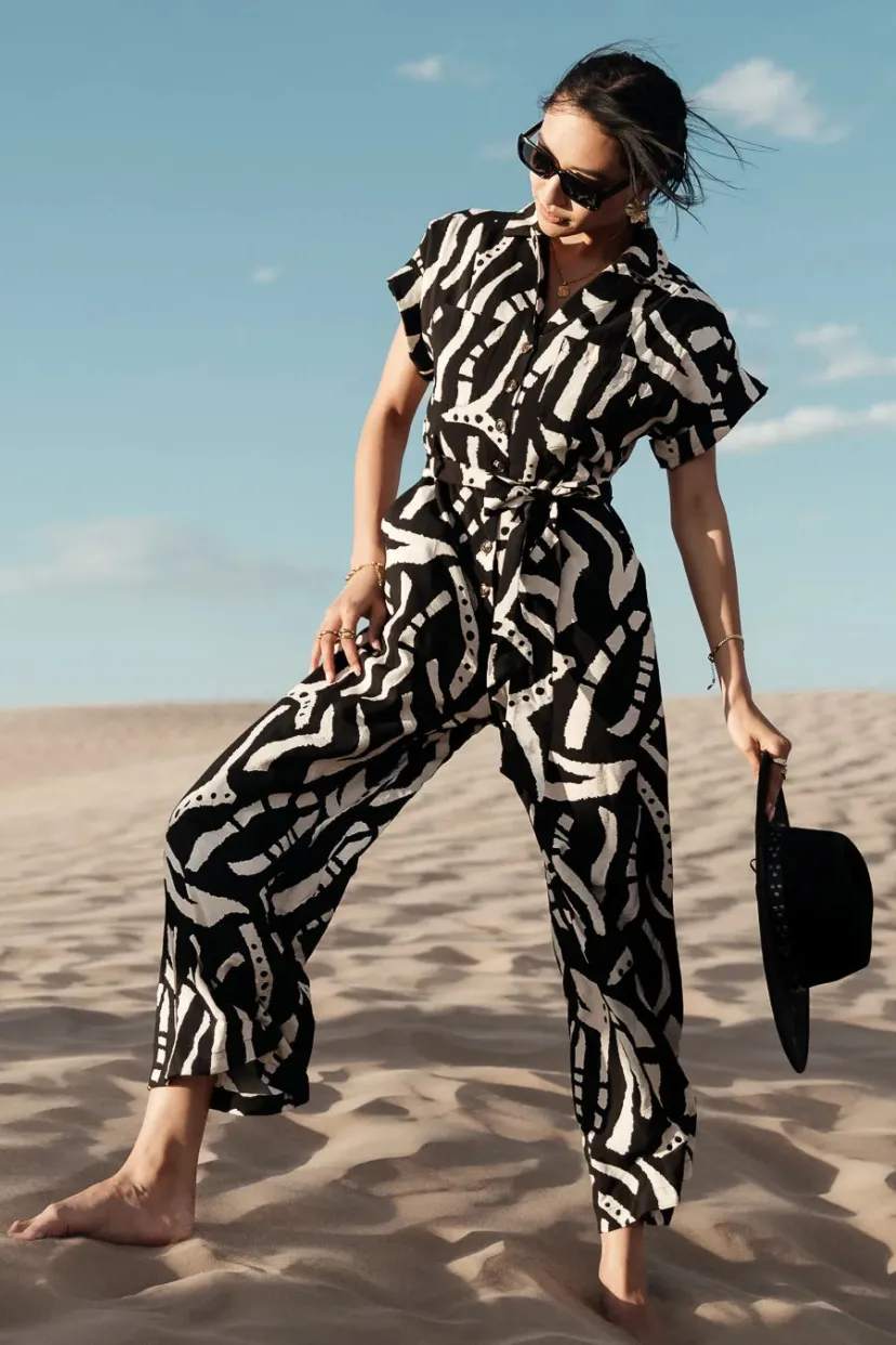 Jumpsuits & Overalls>Bohme Luca Abstract Print Jumpsuit