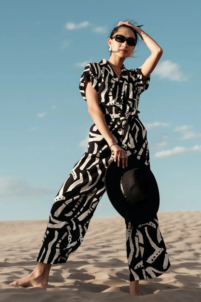 Jumpsuits & Overalls>Bohme Luca Abstract Print Jumpsuit