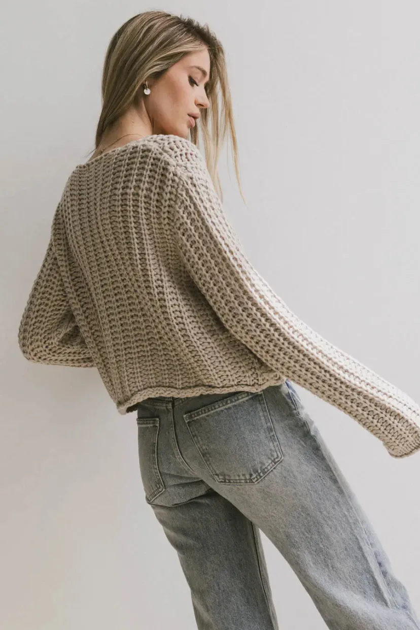 Tops | Jackets>Bohme Luca Chunky Knit Sweater in Natural