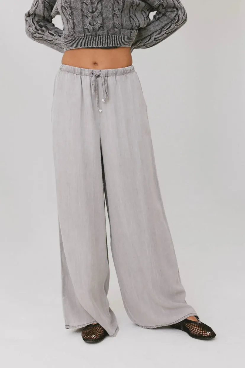 Pants | All Bottoms>Bohme Luisa Wide Leg Pants in Grey