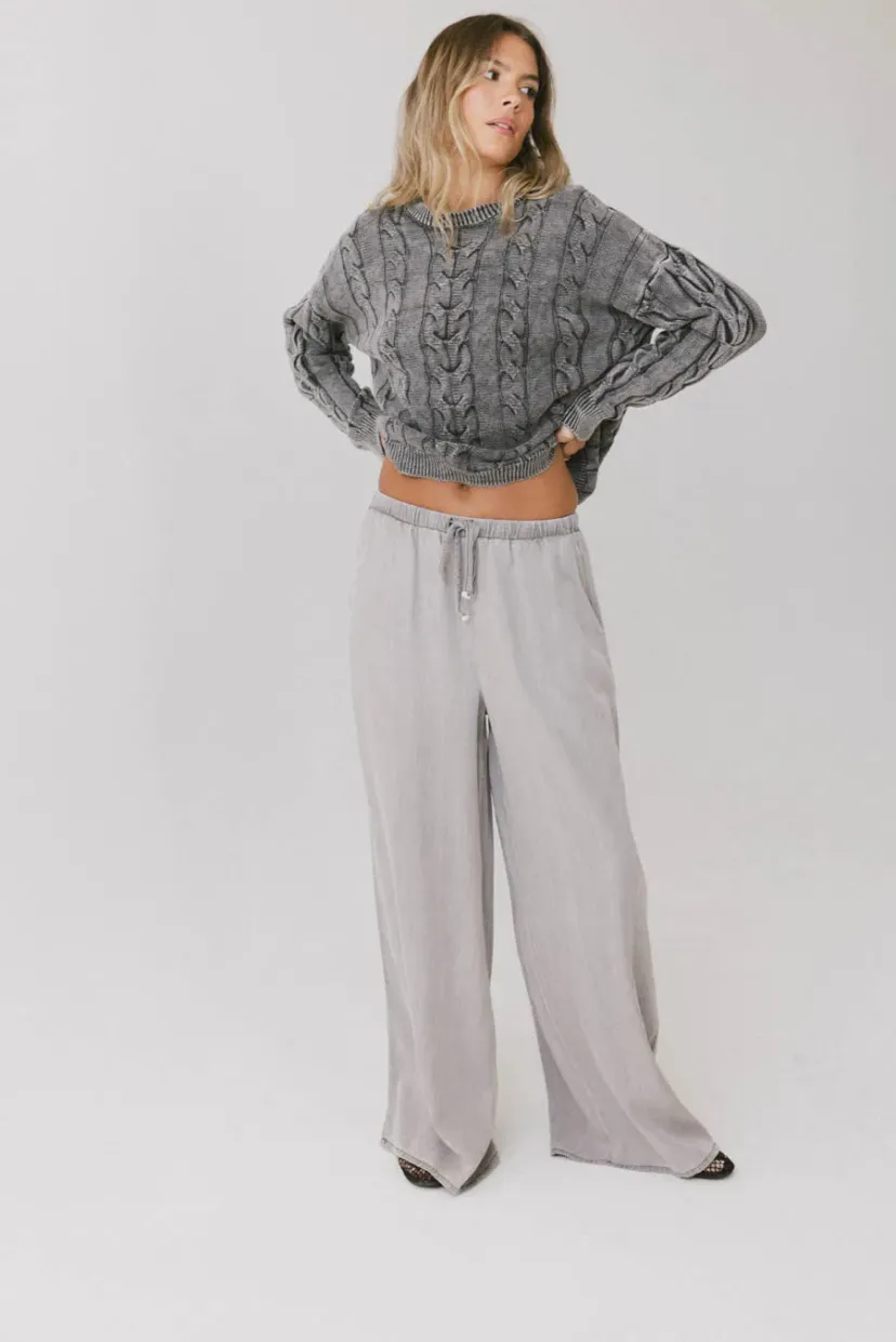 Pants | All Bottoms>Bohme Luisa Wide Leg Pants in Grey