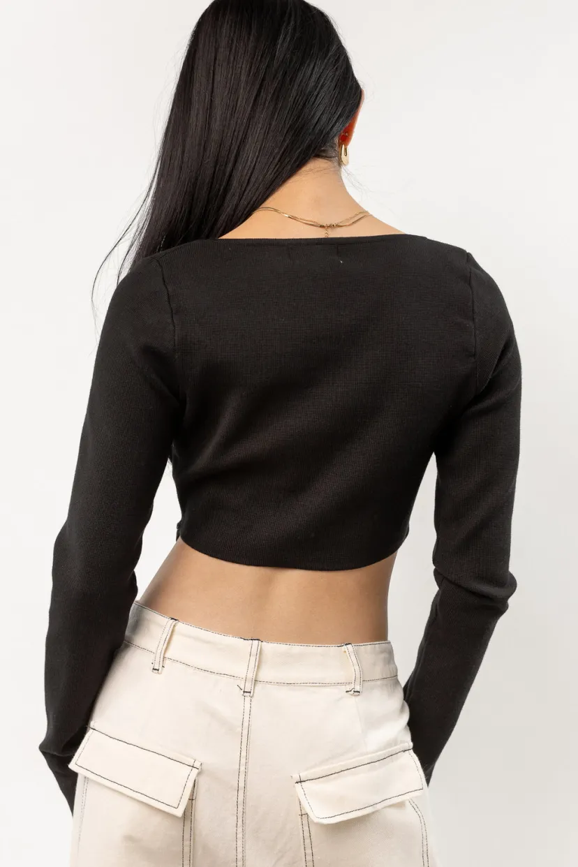 Tops>Bohme Lyra Cropped Top in - FINAL SALE Black