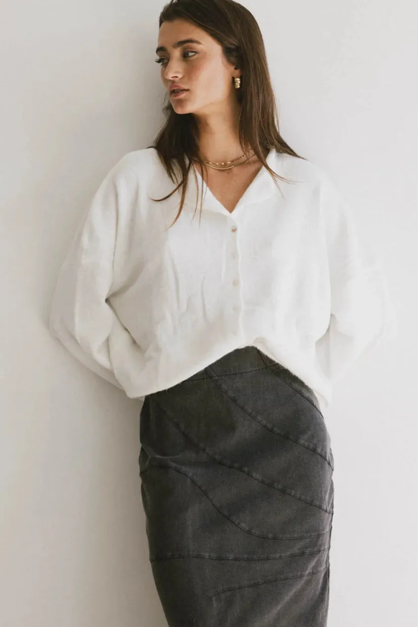 Tops | Sweaters>Bohme Maci Cardigan in White