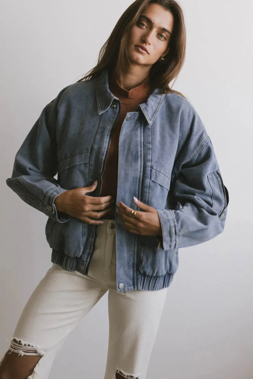 Jackets>Bohme Maeve Denim Bomber Jacket