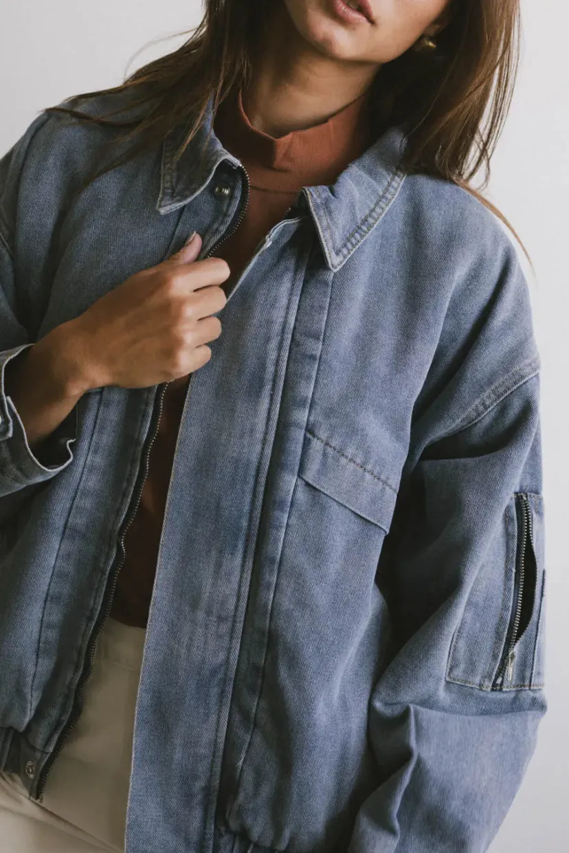 Jackets>Bohme Maeve Denim Bomber Jacket