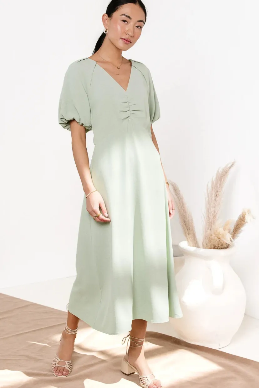 Dresses | Midi Dresses>Bohme Maeve Midi Dress in - FINAL SALE Mint