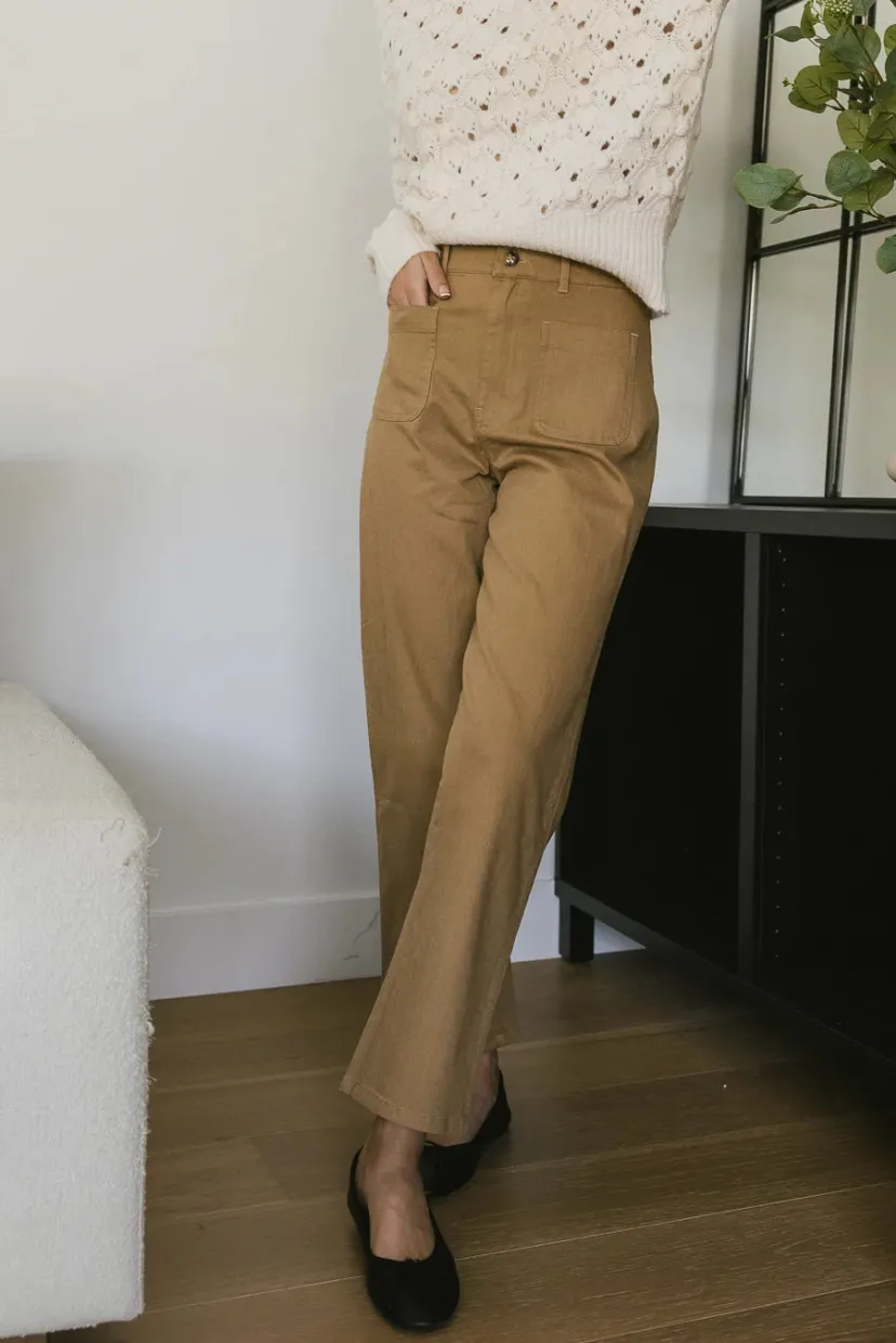 Pants | All Bottoms>Bohme Magnolia Straight Leg Pants in - FINAL SALE Tan