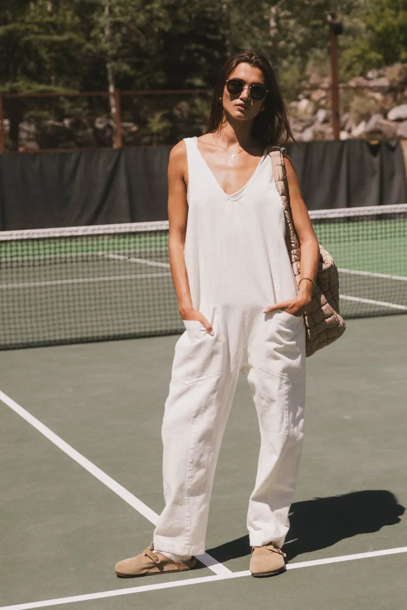 Jumpsuits & Overalls | Loungewear>Bohme Marie Jumpsuit in Cream