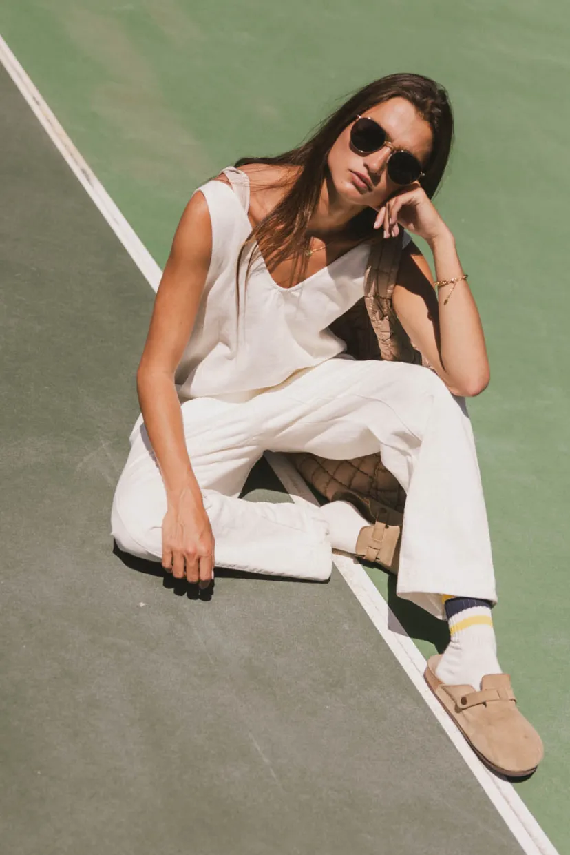 Jumpsuits & Overalls | Loungewear>Bohme Marie Jumpsuit in Cream