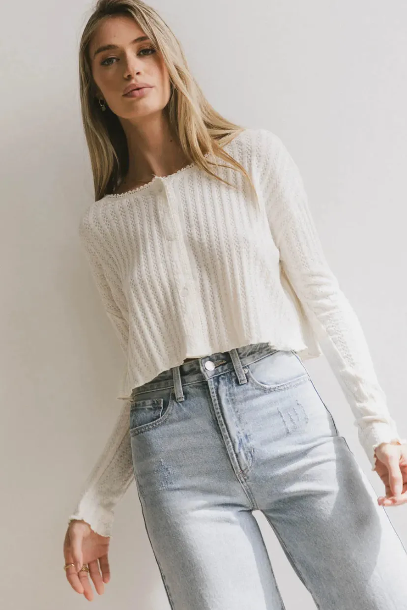 Tops | Blouses>Bohme Marin Knit Top in Ivory