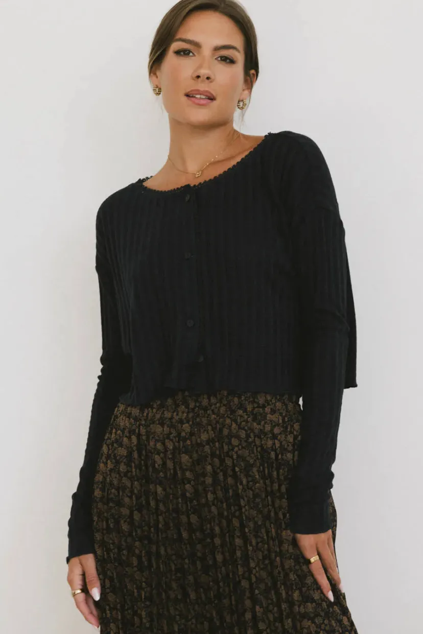 Tops>Bohme Marin Knit Top in Navy