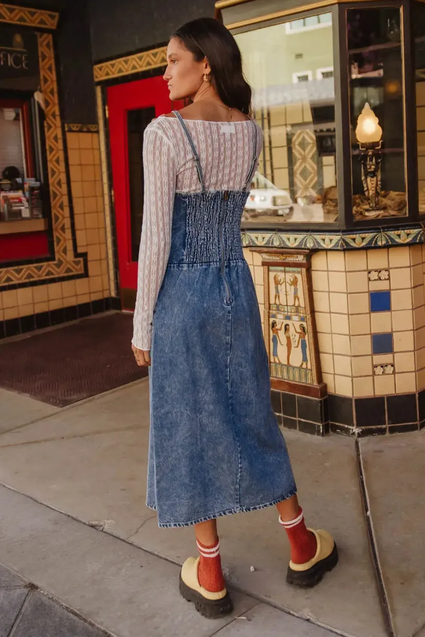 Dresses>Bohme Marisol Denim Midi Dress