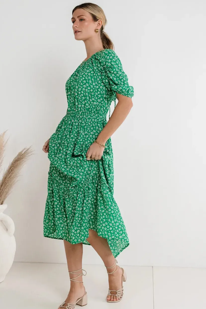 Dresses>Bohme Marlee Midi Dress in Green