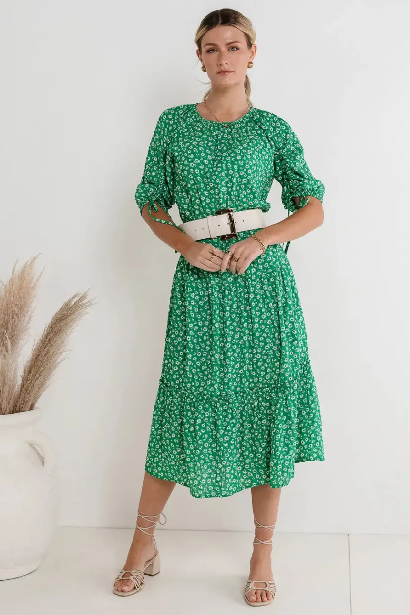 Dresses>Bohme Marlee Midi Dress in Green